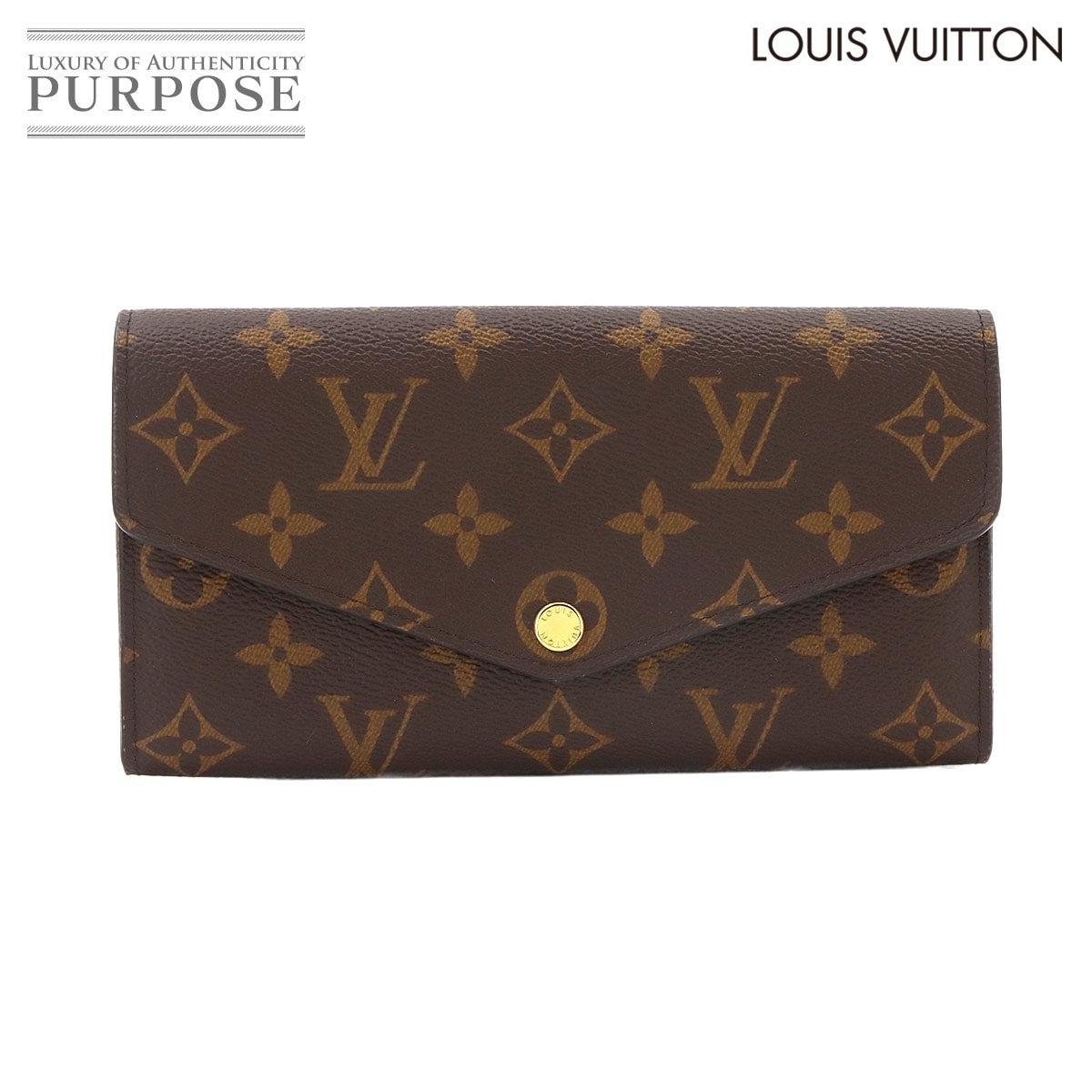 LOUIS VUITTON モノグラム ポルトフォイユ サラ 二つ折り 長財布 ブラウン コクリコ M62236 RFID Monogram Sarah Wallet ルイ ヴィトン 90336822