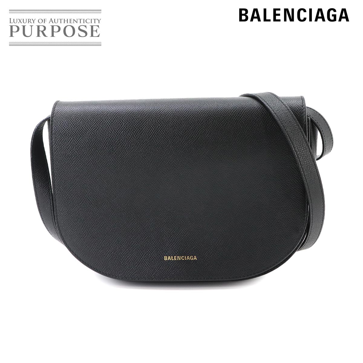 BALENCIAGA ヴィル デイバッグ ショルダー バッグ レザー ブラック 542207 ゴールド 金具 Ville バレンシアガ 90337925