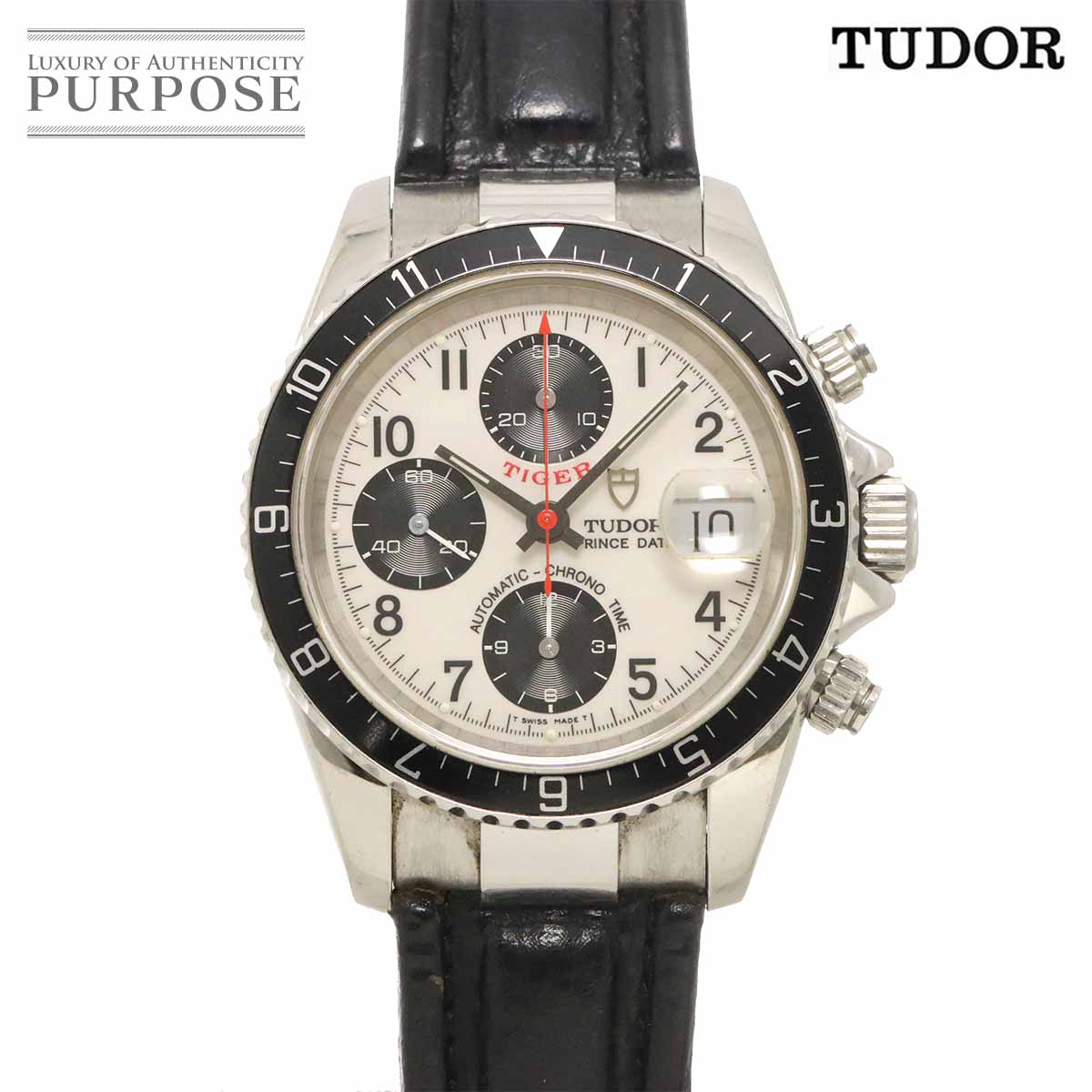 TUDOR クロノタイム タイガー 79270P メンズ 腕時計 ホワイト オートマ 自動巻き ウォッチ Chrono time チューダー チュードル 90334361