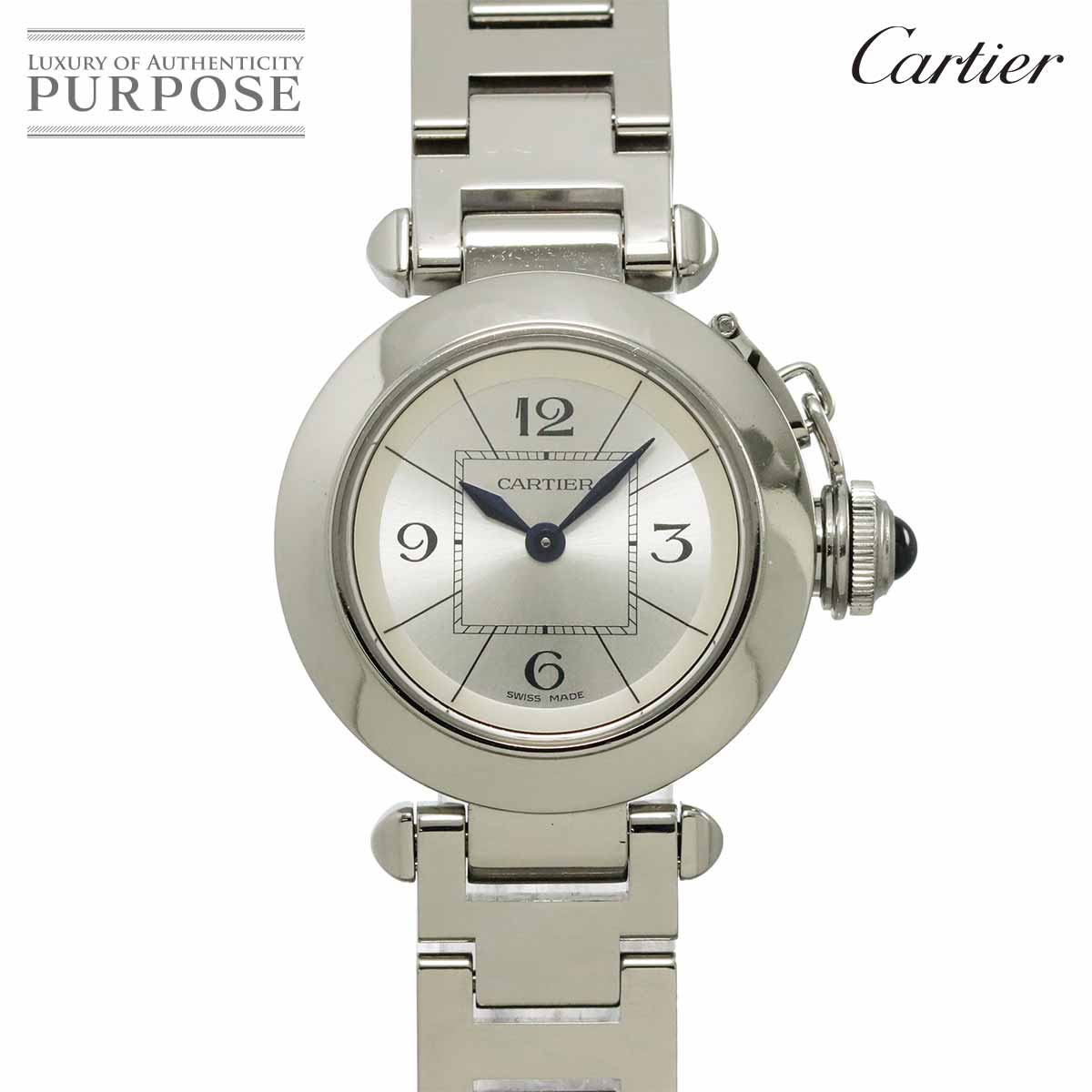 Cartier ミスパシャ W3140007 レディース 腕時計 シルバー クォーツ ウォッチ Miss Pasha カルティエ 90337860