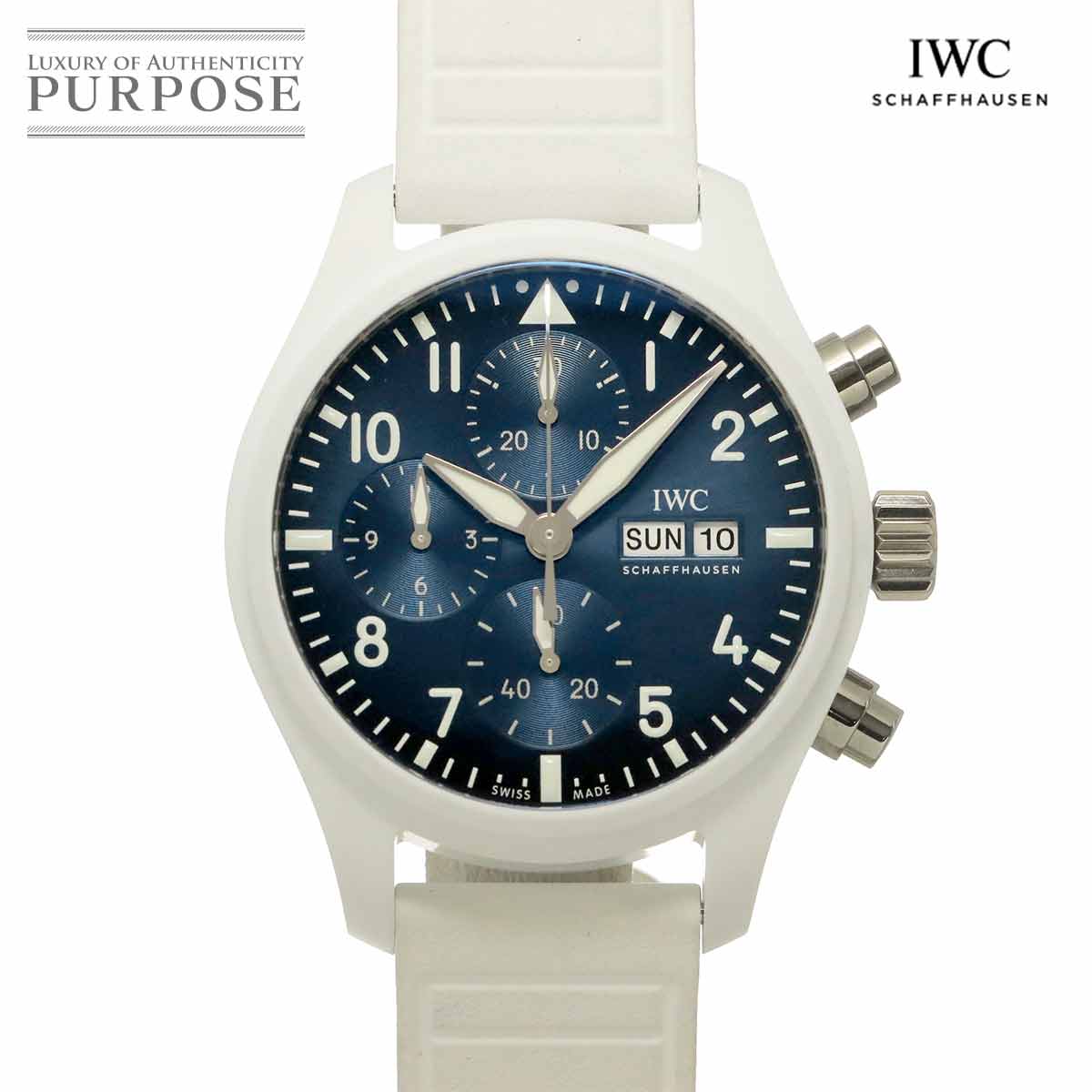 IWC パイロットウォッチ クロノグラフ プティプランス IW389410 メンズ 腕時計 デイデイト ブルー オートマ 自動巻き インターナショナル ウォッチ カンパニー Pilot Watch 90338754
