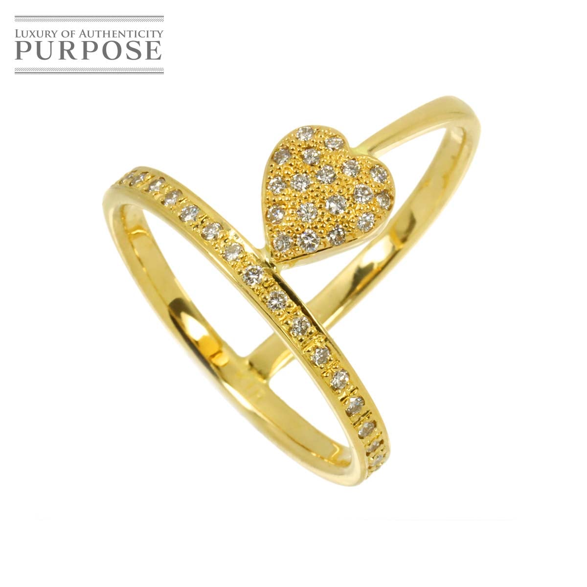 リング 17号 ダイヤ 0.53ct K18 YG イエローゴールド 750 指輪 Diamond Ring 90342160