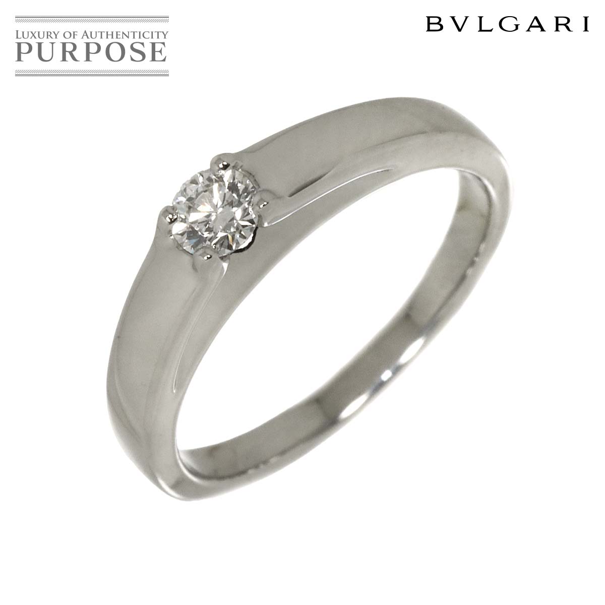 BVLGARI マリーミー ダイヤ 0.20ct E/VVS1/VG 10号 リング 1P Pt プラチナ 指輪 Diamond Ring【鑑定書付き】ブルガリ 90324328
