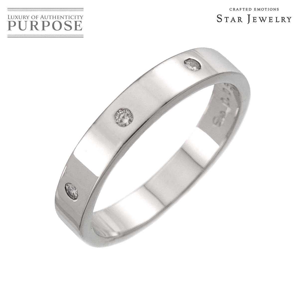Star Jewelry 8号 リング ダイヤ 0.05ct K18 WG ホワイトゴールド 750 指輪 Diamond Ring スタージュエリー 90336016