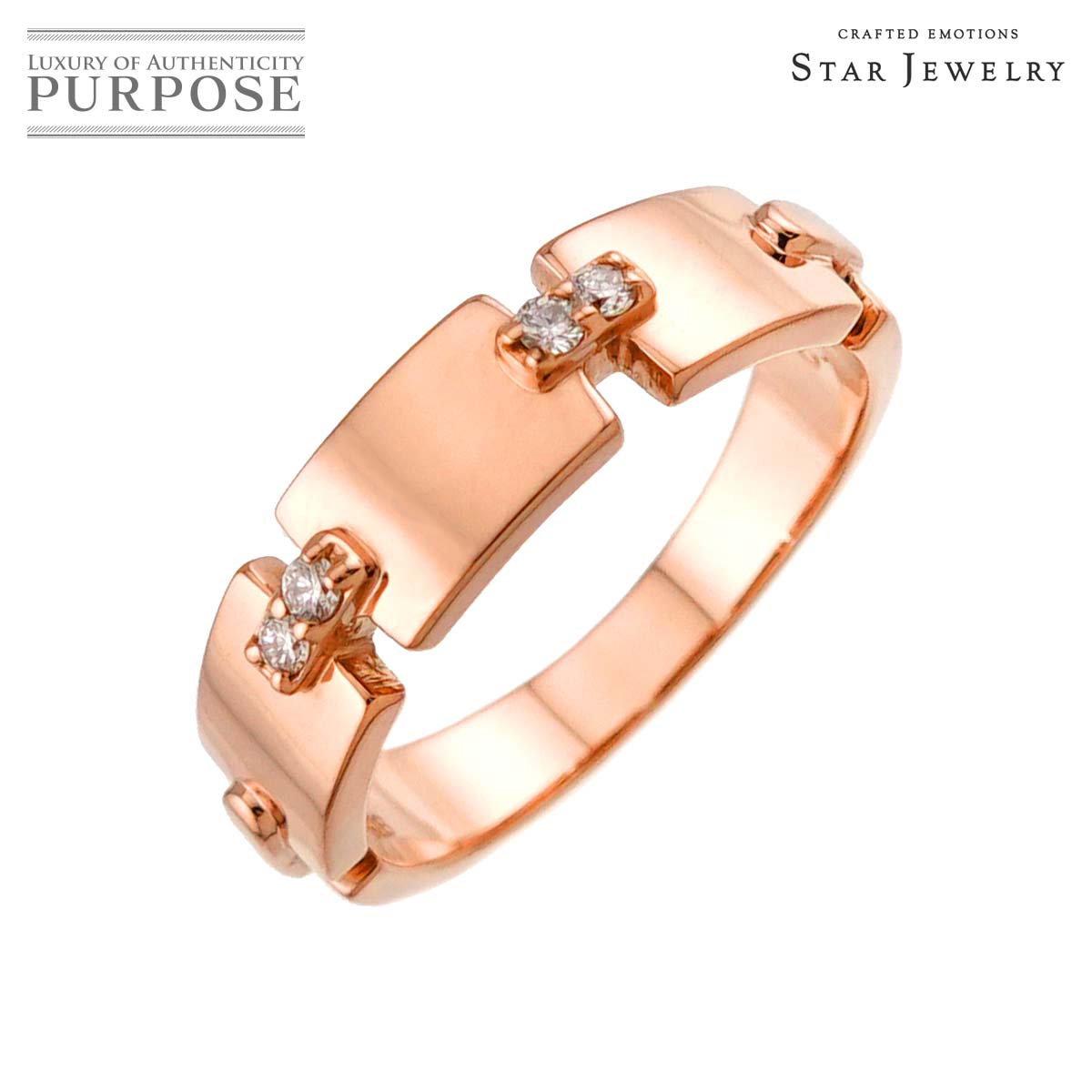 Star Jewelry 9号 リング ダイヤ 0.05ct K18 PG ピンクゴールド 750 指輪 Diamond Ring スタージュエリー 90336017