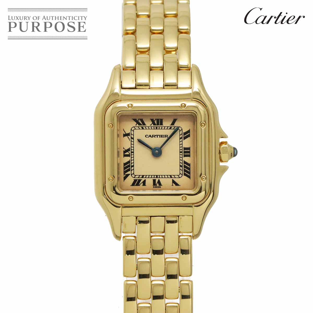 Cartier パンテール SM W25022B9 レディース 腕時計 アイボリー K18YG イエローゴールド 金無垢 クォーツ ウォッチ Panthere カルティエ 90331758