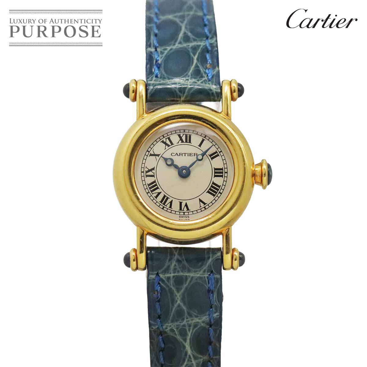 Cartier ミニディアボロ W1511556 レディース 腕時計 K18YG イエローゴールド 750 クォーツ ウォッチ Mini Diabolo カルティエ 90340305