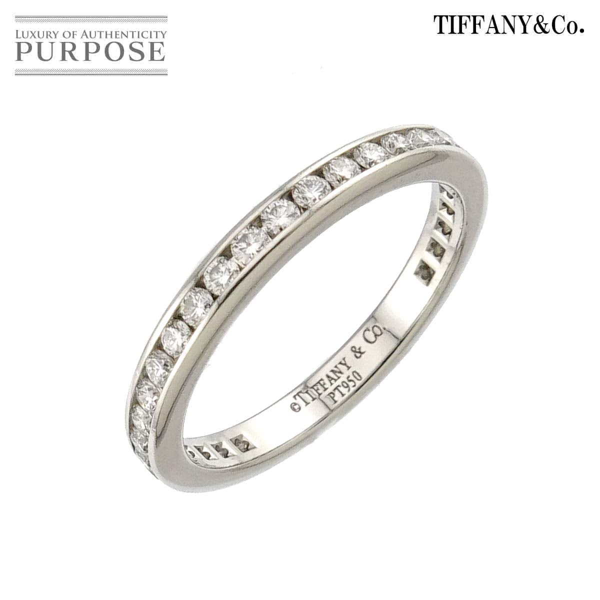 TIFFANY&Co. ハーフサークル チャネル セッティング 6.5号 リング ダイヤ Pt プラチナ 指輪 Diamond Ring ティファニー 90313763