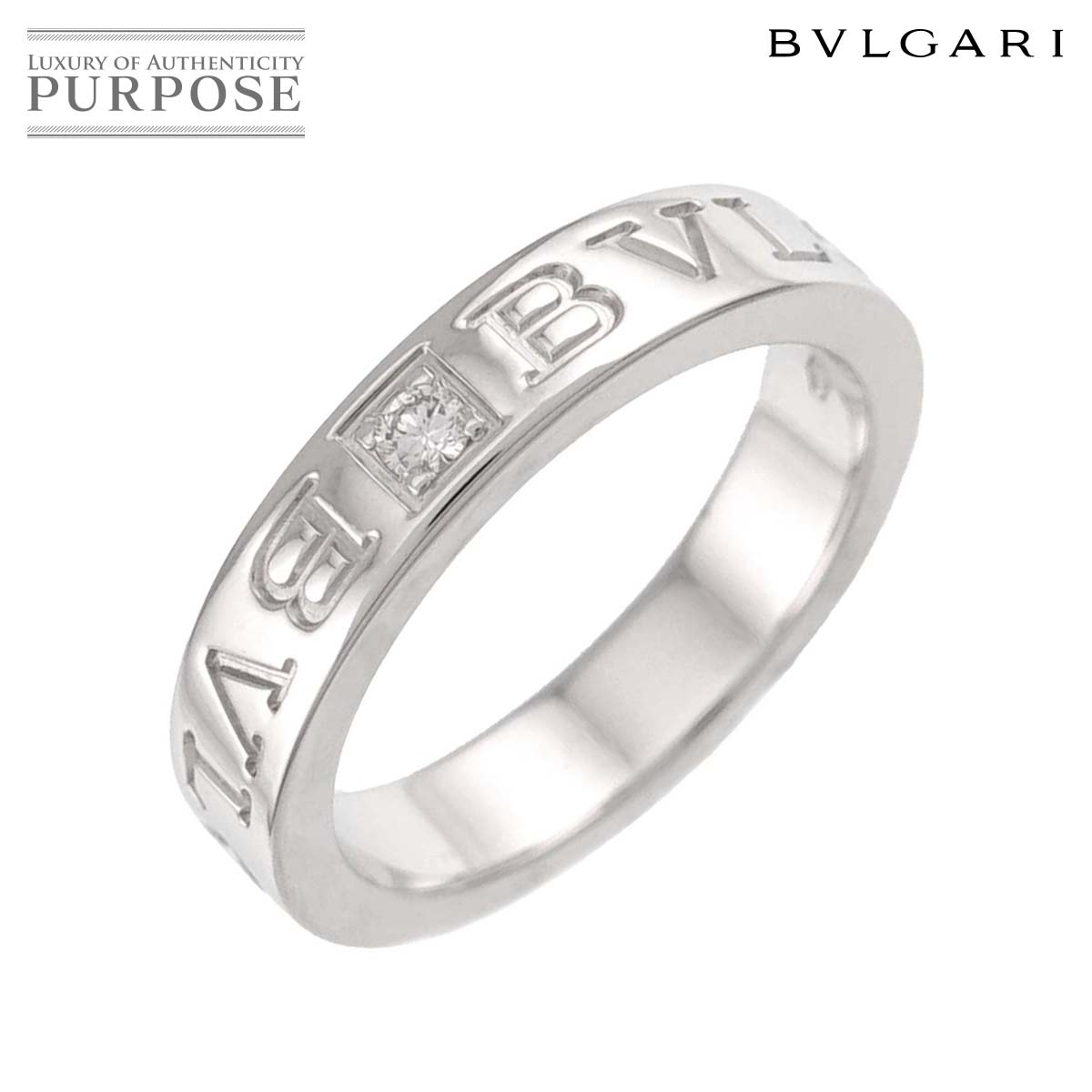 BVLGARI ビーゼロワン エッセンシャル 10.5号 リング ダイヤ K18 WG ホワイトゴールド 750 指輪 B-ZERO1 Element Ring ブルガリ 90337096