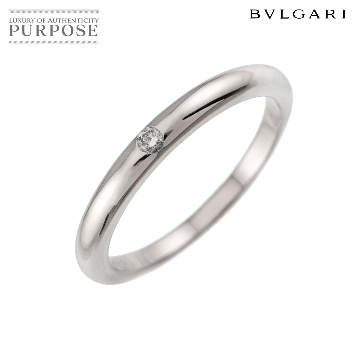 BVLGARI フェディ 9号 リング ダイヤ 1P Pt プラチナ 指輪 Fedi Ring ブルガリ 90340118
