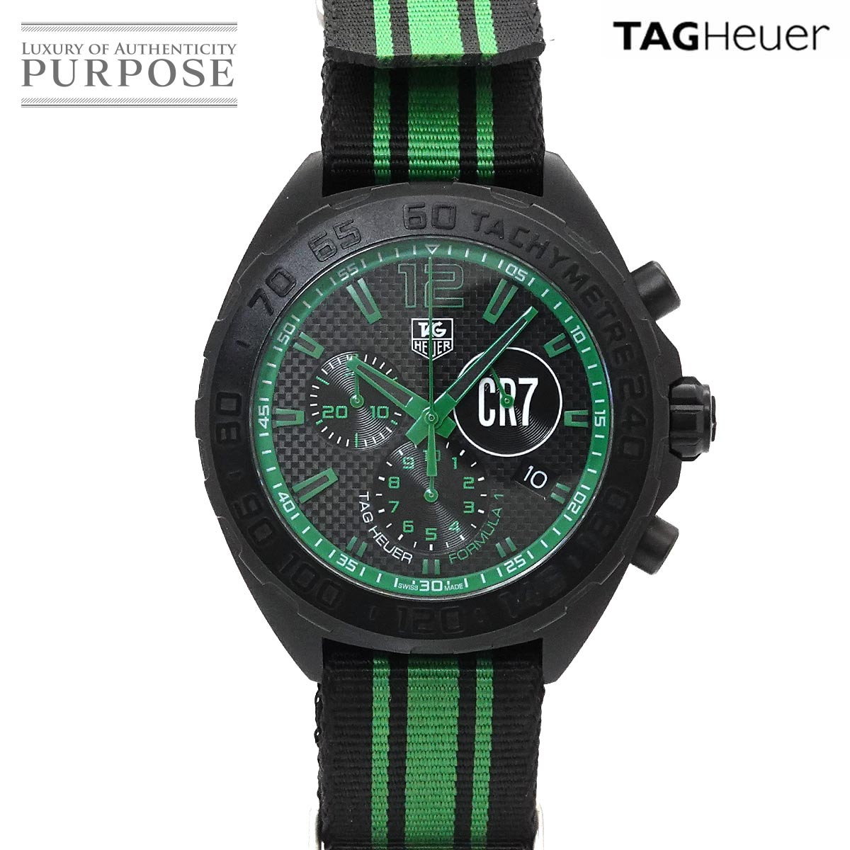 TAG Heuer フォーミュラ1 CR7 クリスティアーノ・ロナウド CAZ1113 クロノグラフ メンズ 腕時計 デイト ブラック クォーツ Formula 1 タグホイヤー 90337547