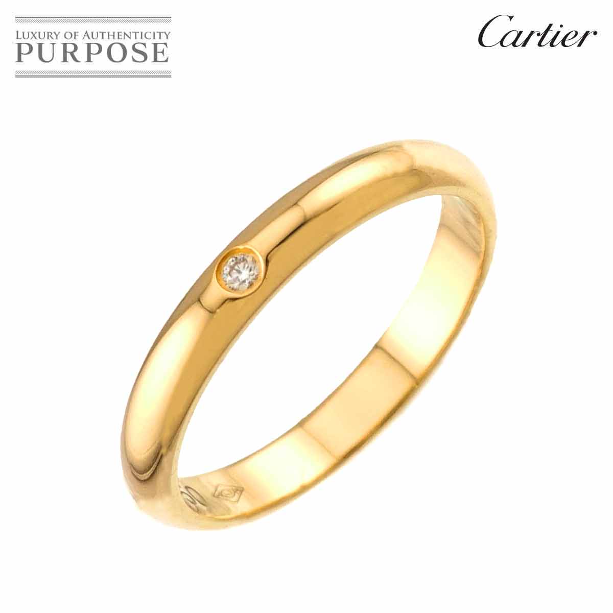 Cartier 1895 クラシック #47 リング ダイヤ 1P K18 YG イエローゴールド 750 指輪 Classic Ring 【証明書付き】 カルティエ 90335221