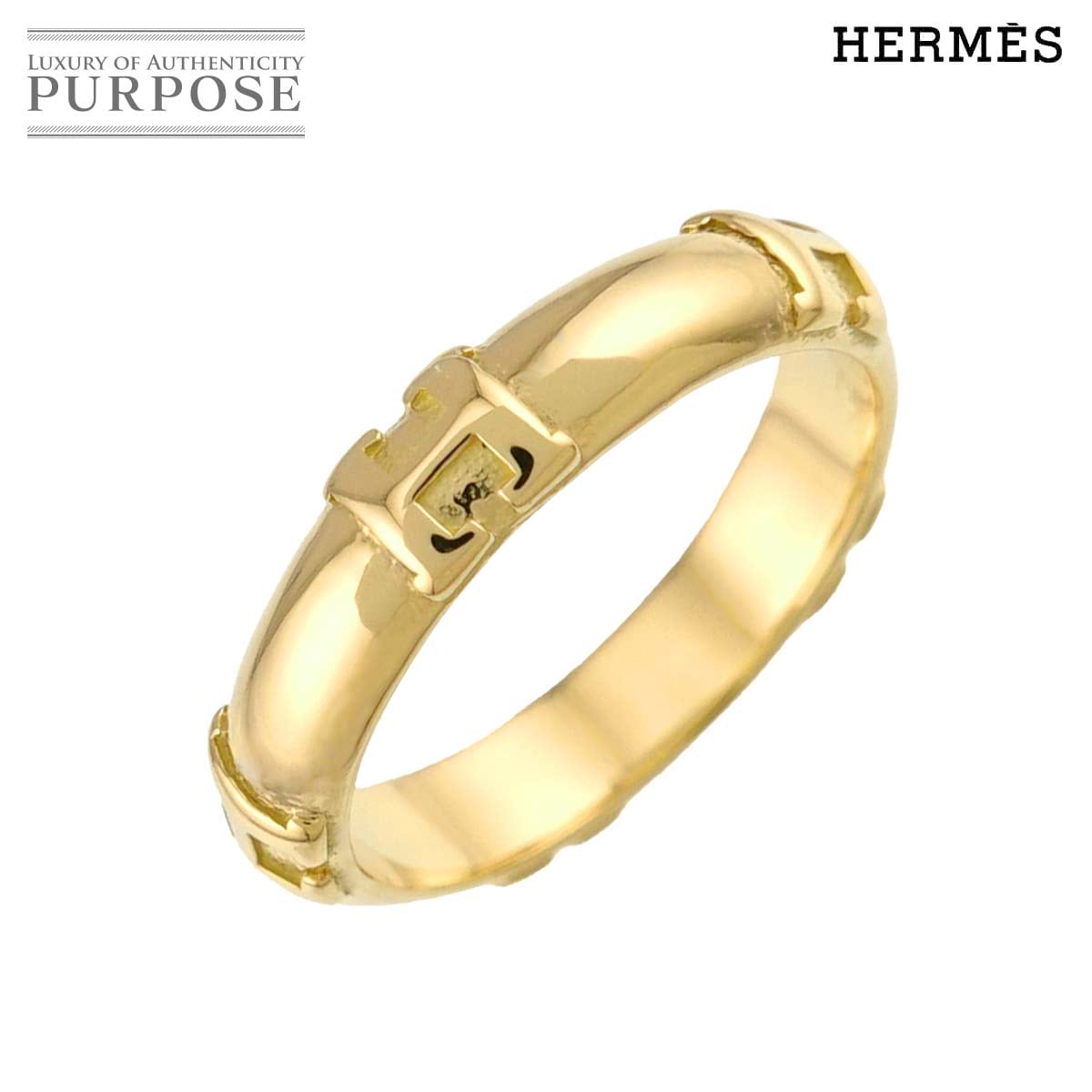 HERMES フェデリテ 10号 リング K18 YG イエローゴールド 750 指輪 Ring エルメス 90338845