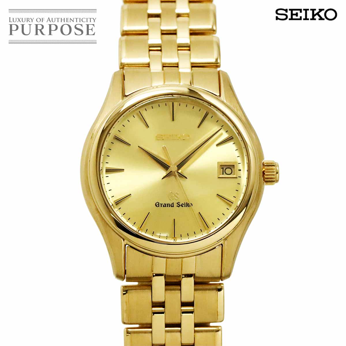 SEIKO グランドセイコー ヘリテージコレクション SBGX018 メンズ 腕時計 9F62 0A40 デイト ゴールド K18YG イエローゴールド 金無垢 クォーツ ウォッチ Grand Seiko セイコー 90334784