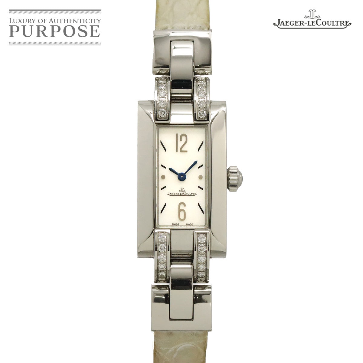 JAEGER-LECOULTRE イデアル 460 8 08 レディース 腕時計 ラグダイヤ ホワイトシェル クォーツ ウォッチ Ideale ジャガールクルト 90341120