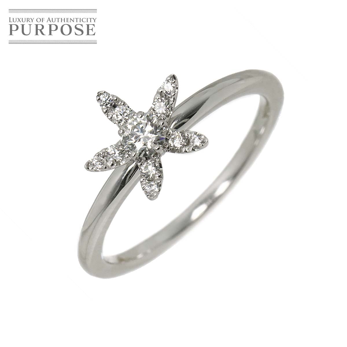 リング 12号 ダイヤ 0.20ct K18 WG ホワイトゴールド 750 指輪 Diamond Ring 90339251