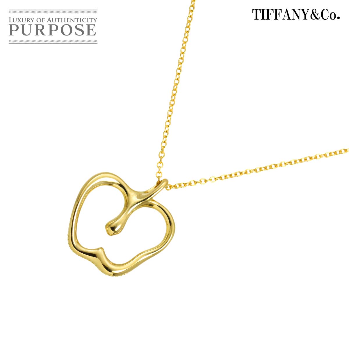 TIFFANY&Co. アップル ネックレス 42cm K18 YG イエローゴールド 750 リンゴ Apple Necklace ティファニー 90335225