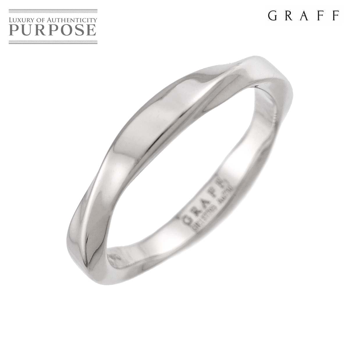 GRAFF スパイラル 16号 リング K18 WG ホワイトゴールド 750 指輪 Spiral Ring【証明書付き】グラフ 90336582