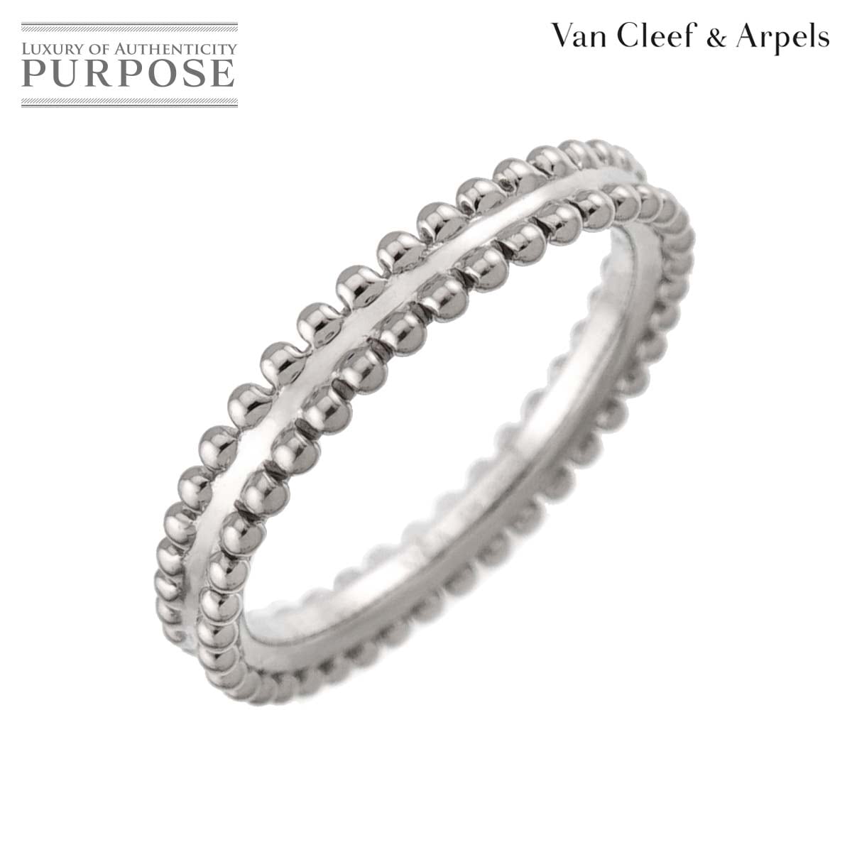 Van Cleef & Arpels エステル #50 リング 幅3.2mm Pt プラチナ 指輪【証明書付き】VCA Ring ヴァンクリーフ & アーペル 90337330