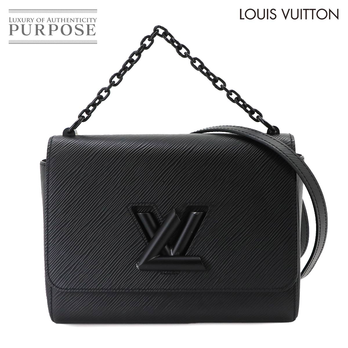 LOUIS VUITTON エピ ツイスト MM 2way ハンド ショルダー バッグ レザー ブラック M55858 Epi Twist MM ルイ ヴィトン 90339879