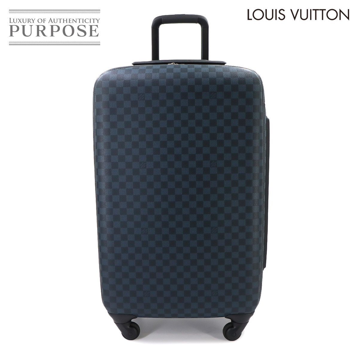 LOUIS VUITTON ダミエ コバルト ゼフィール 70 キャリー バッグ ブルー N41335 シルバー 金具 Zephyr ルイ ヴィトン 90340434