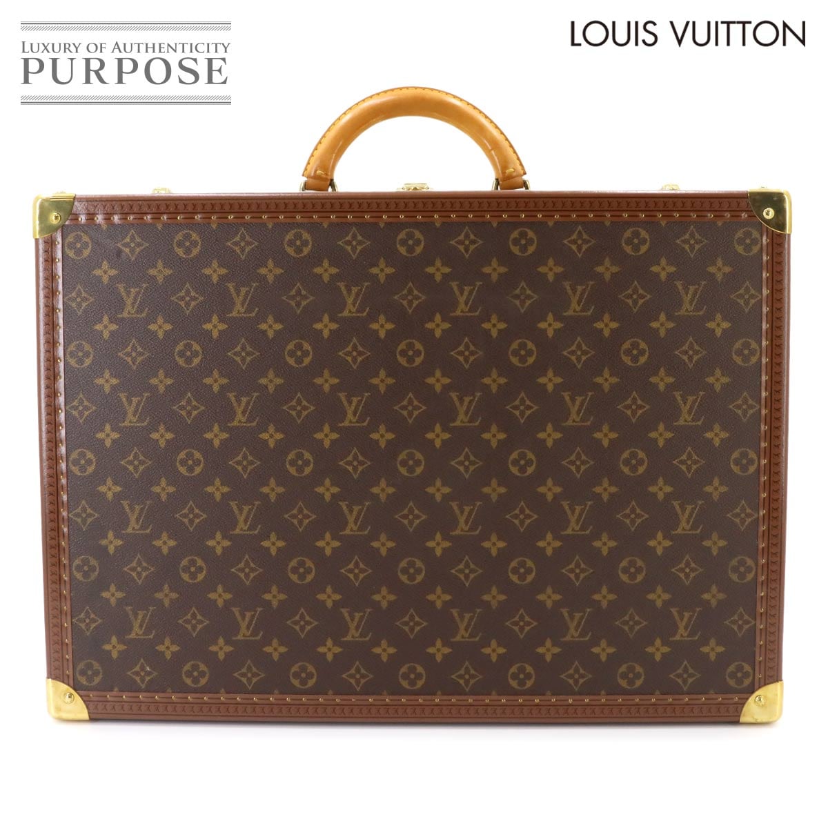 LOUIS VUITTON モノグラム ビステン 55 トランク ケース バッグ ブラウン M21327 ゴールド 金具 Bilstein 55 ルイ ヴィトン 90342994
