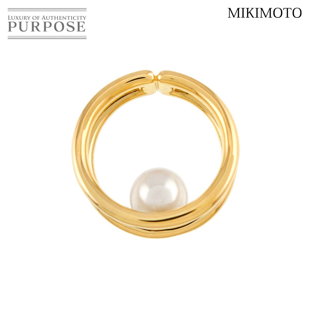 MIKIMOTO アコヤ真珠 7.3mm ペンダント トップ K18 YG イエローゴールド 750 パール Akoya Pearl PendantTop ミキモト 90334982