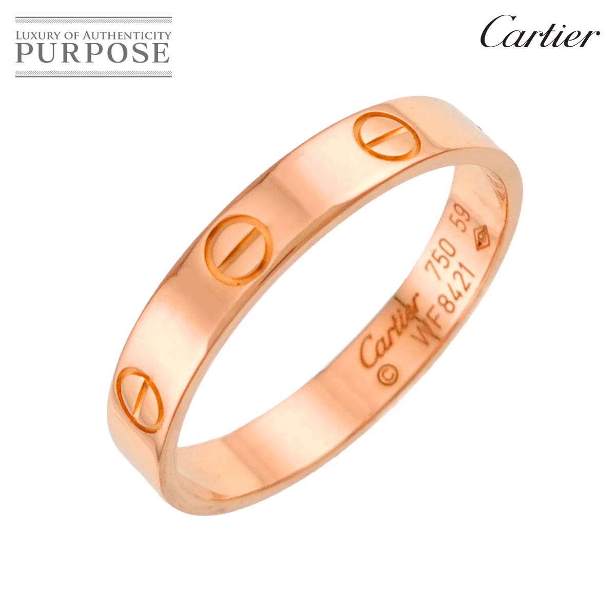 Cartier ミニラブ #59 リング K18 PG ピンクゴールド 750 指輪 Mini Love Ring カルティエ 90335441