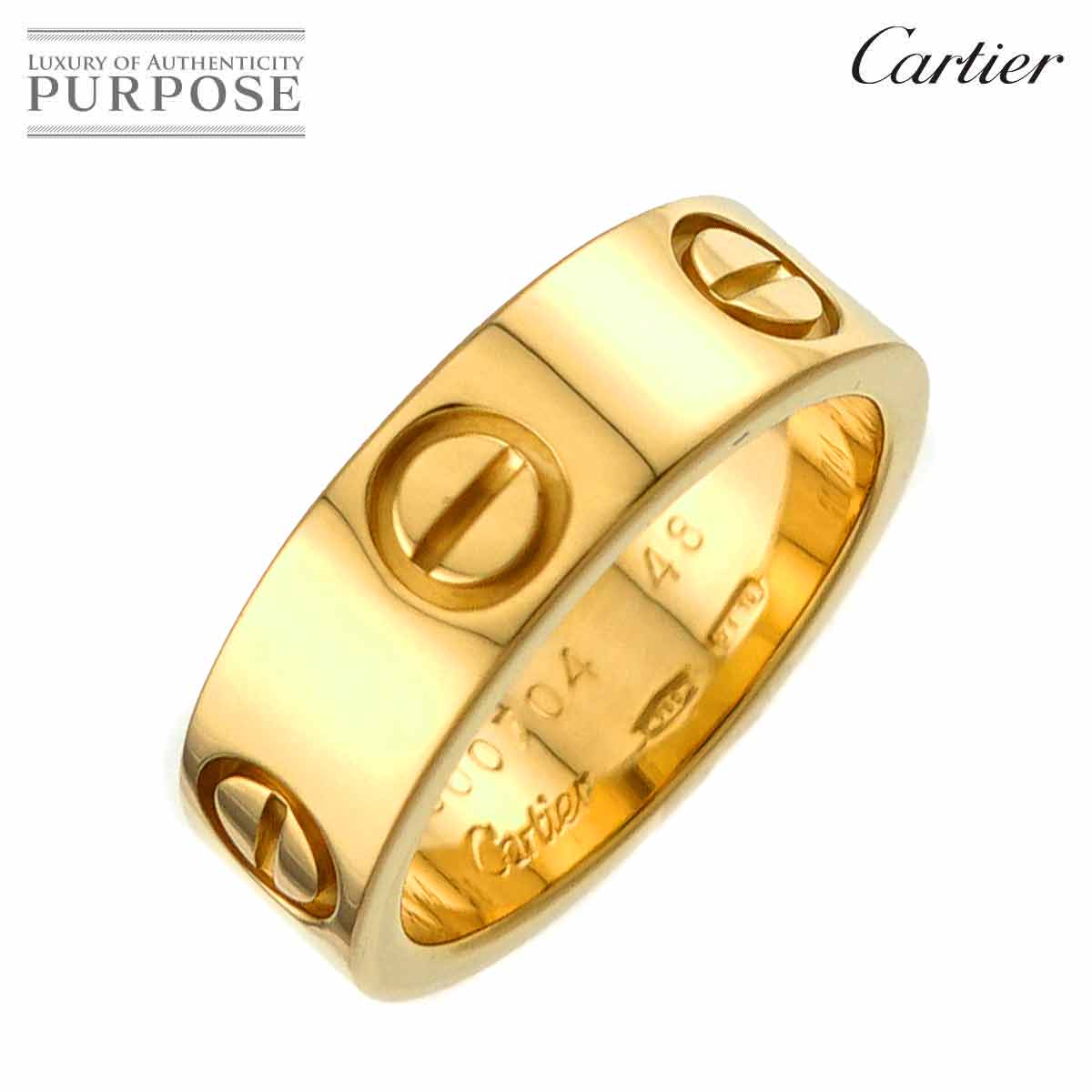 Cartier ラブ #48 リング K18 YG イエローゴールド 750 指輪 Love Ring カルティエ 90335660