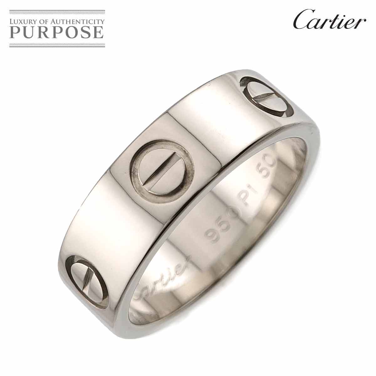 Cartier ラブ #50 リング Pt プラチナ 指輪 LOVE Ring カルティエ 90337384