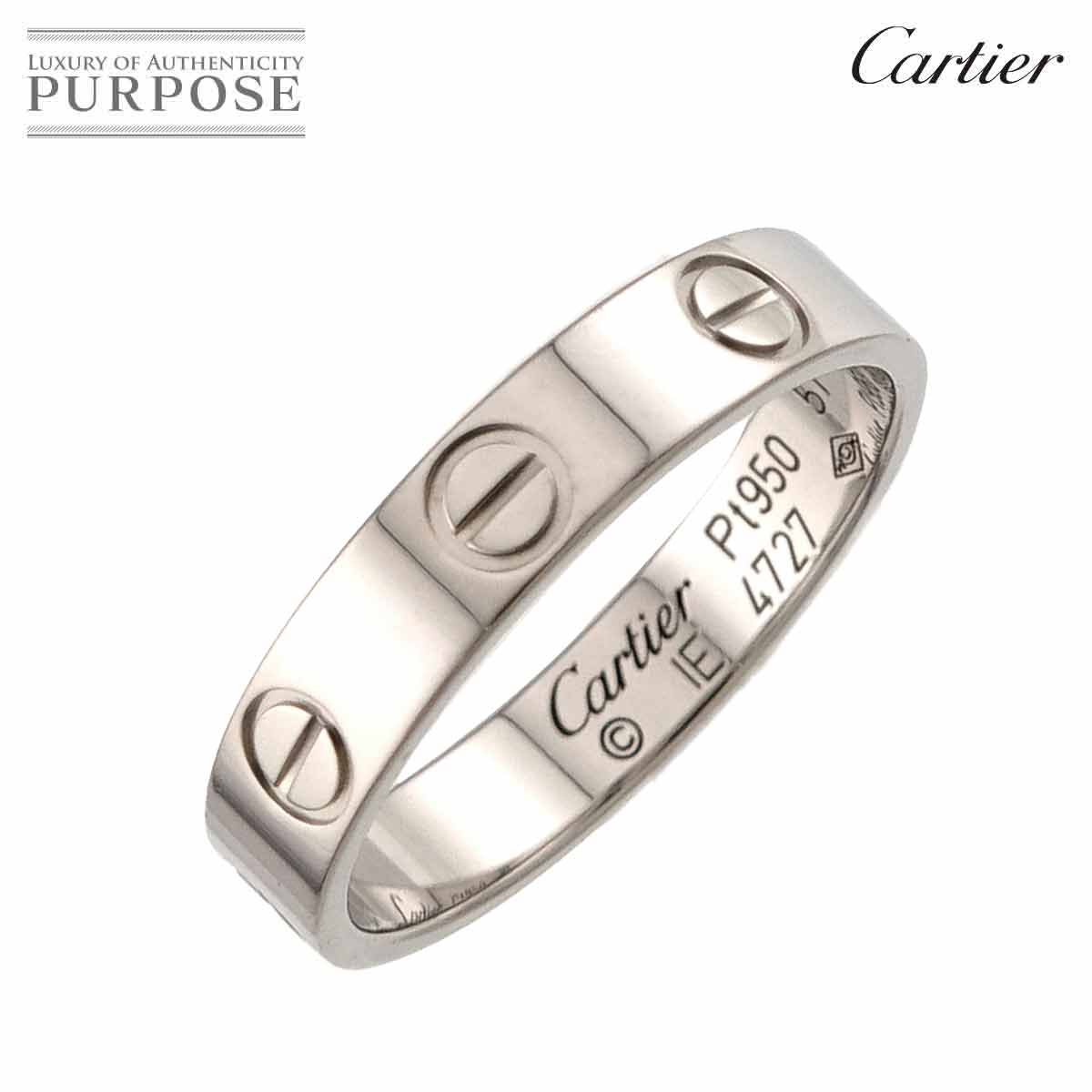 Cartier ミニラブ #51 リング K18 WG ホワイトゴールド 750 指輪 Mini Love Ring カルティエ 90337443