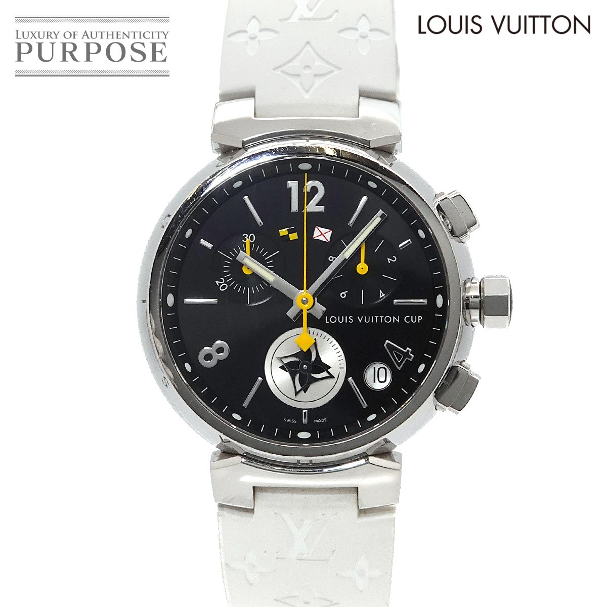LOUIS VUITTON タンブール ラブリーカップ Q11BG メンズ 腕時計 クロノグラフ デイト ブラック クォーツ ウォッチ Tambour ルイ ヴィトン 90336291