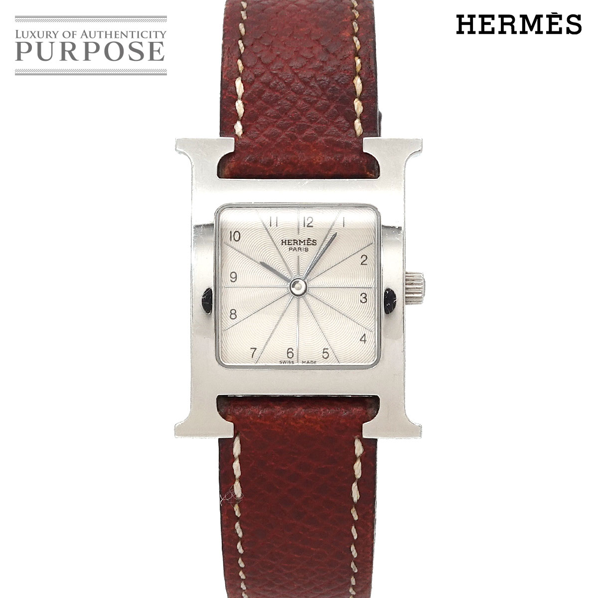 HERMES Hウォッチ HH1 210 レディース 腕時計 シルバー クォーツ ウォッチ H Watch エルメス 90337589