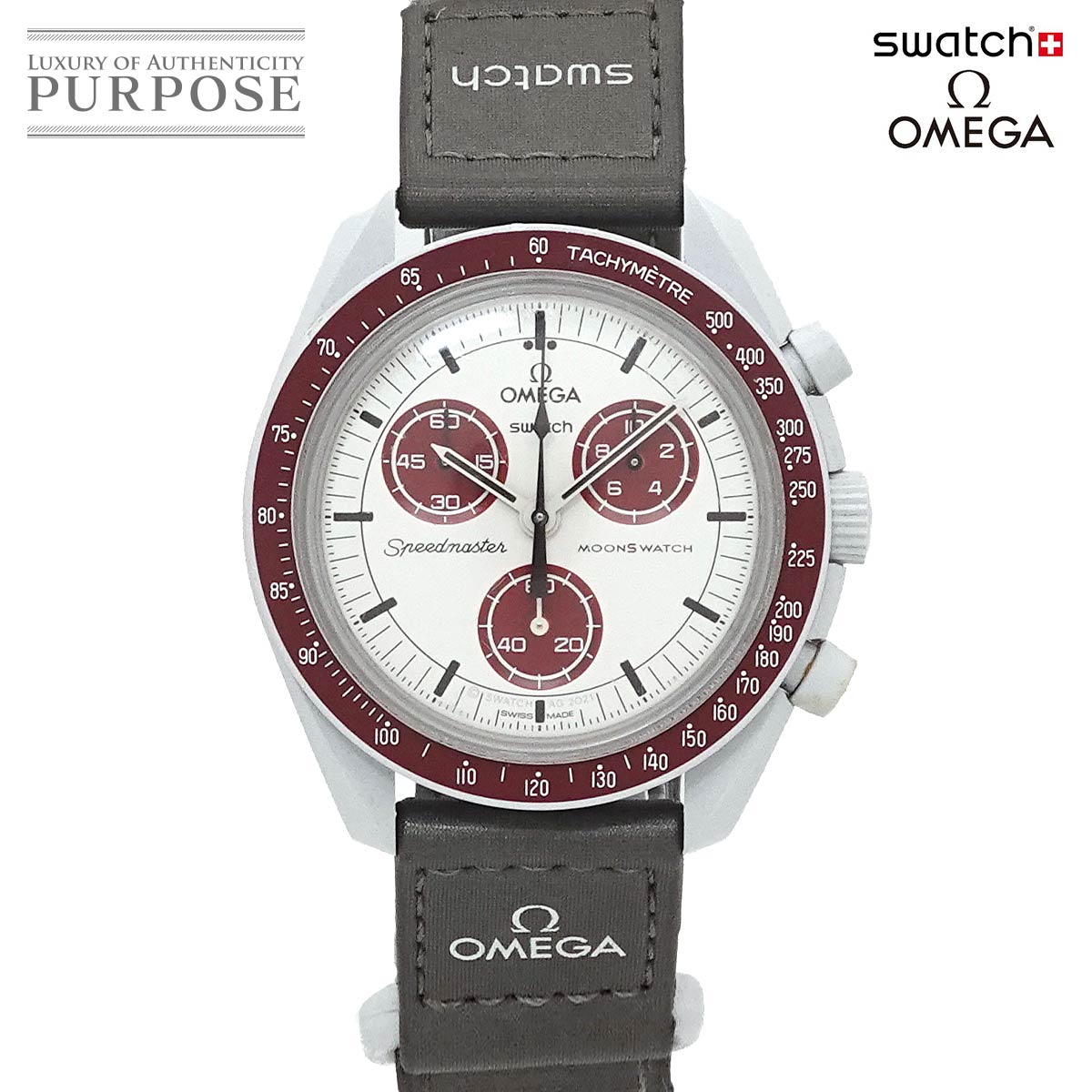 swatch OMEGA×swatch バイオセラミック ムーンスウォッチ MISSION ON PLUTO クロノグラフ SO33M101 メンズ 腕時計 クォーツ Moon swatch スウォッチ 90343288