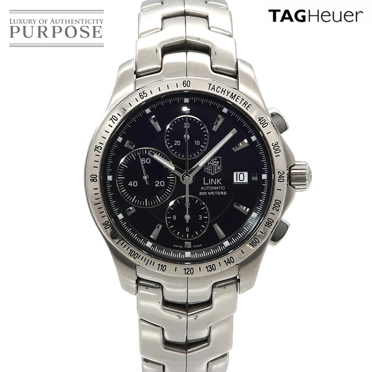 TAG Heuer リンク クロノグラフ CJF2110-0 メンズ 腕時計 デイト ブラック オートマ 自動巻き ウォッチ Link タグホイヤー 90343360