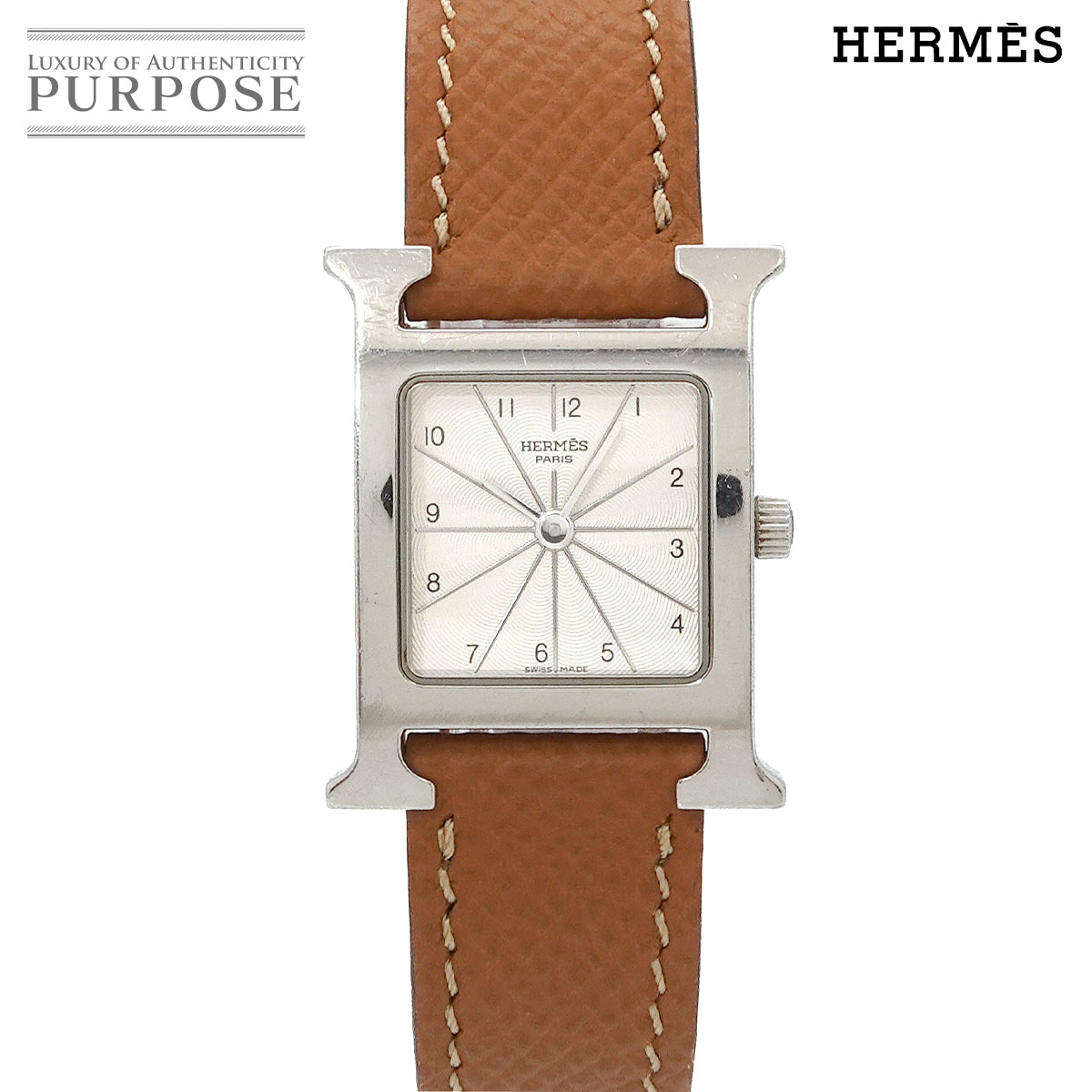 HERMES Hウォッチ HH1 210 レディース 腕時計 シルバー クォーツ ウォッチ H Watch エルメス 90343374