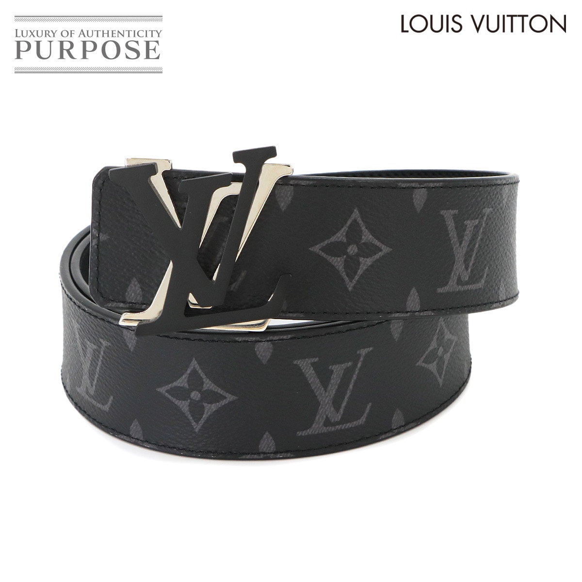 LOUIS VUITTON モノグラム エクリプス LV シェイク 40MM リバーシブル ベルト M0714 90/36 LV Shake Reversible Belt ルイ ヴィトン 90339567
