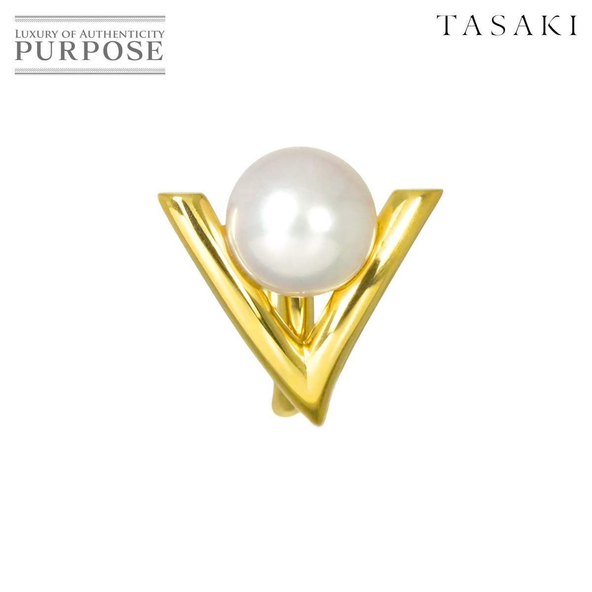 TASAKI デインジャー クロウ アコヤ真珠 7.1mm イヤーカフ K18 YG 750 パール 田崎 Pearl Ear Cuff タサキ 90334531