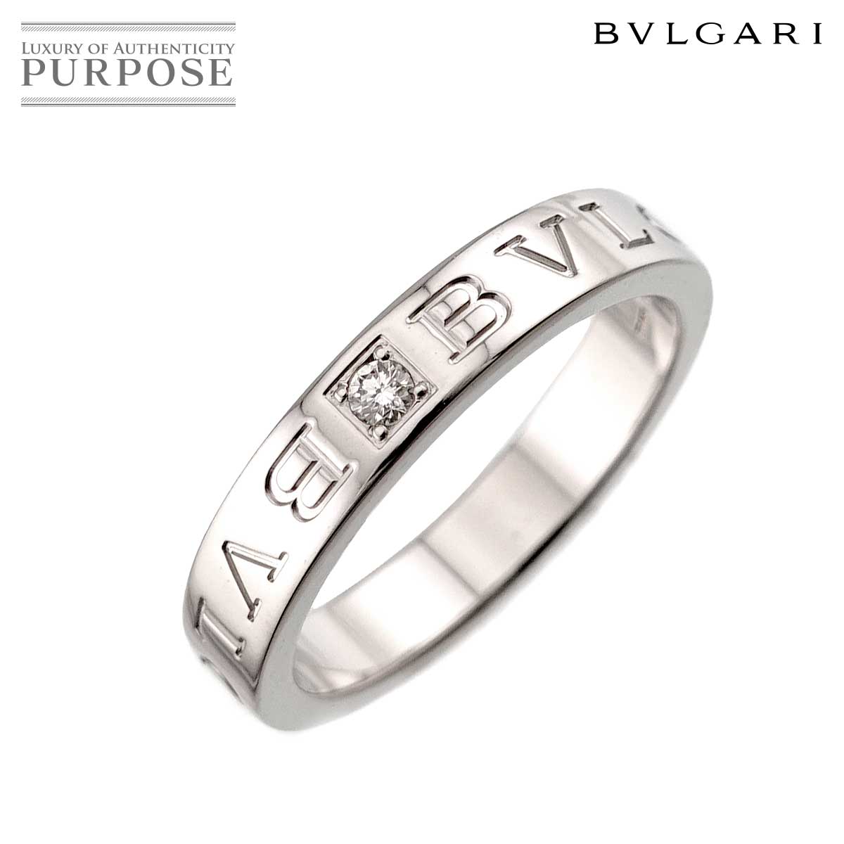 BVLGARI ビーゼロワン エッセンシャル 19号 リング ダイヤ 1P K18 WG ホワイトゴールド 750 指輪 B-ZERO1 Ring ブルガリ 90336580