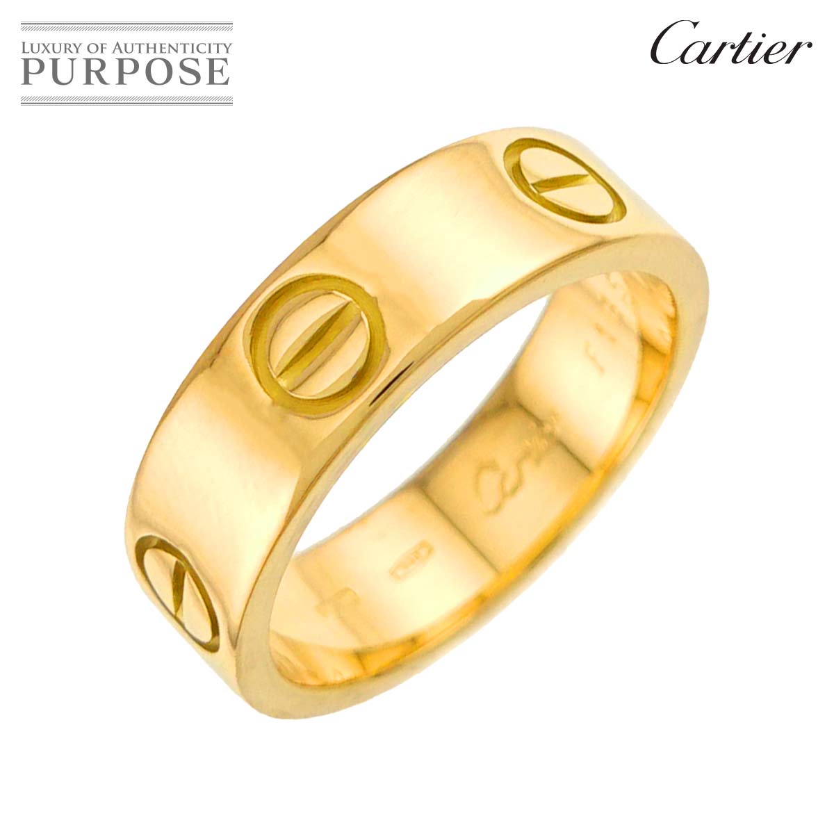 Cartier ラブ #52 リング K18 YG イエローゴールド 750 指輪 Love Ring カルティエ 90338195