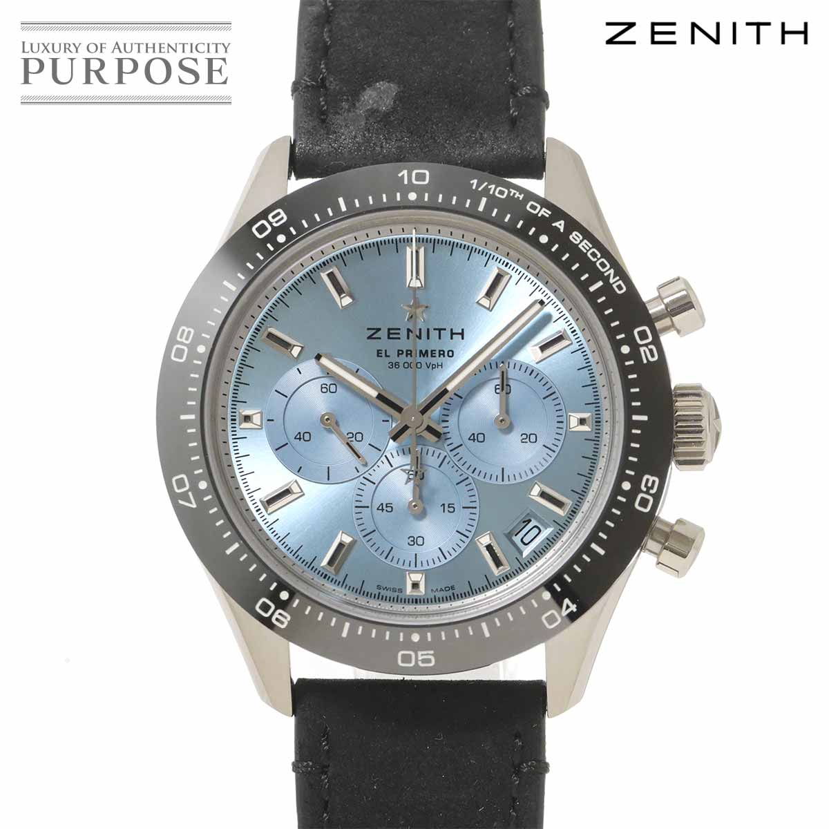 ZENITH エルプリメロ クロノマスター スポーツ 65 3104 3600 ヨシダスペシャルエディション 世界限定80本 クロノグラフ デイト メンズ 腕時計 ブルー K18WG ホワイトゴールド 自動巻き ウォッチ El Primero ゼニス 90335423