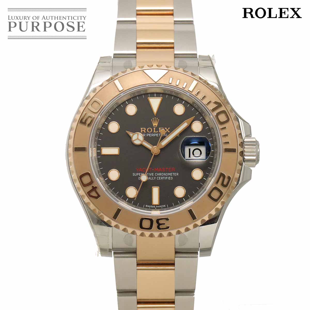ROLEX ヨットマスター ロレゾール 116621 ランダム番 メンズ 腕時計 デイト ブラック K18PG ピンクゴールド オートマ 自動巻き ウォッチ Yacht Master ロレックス 90342808