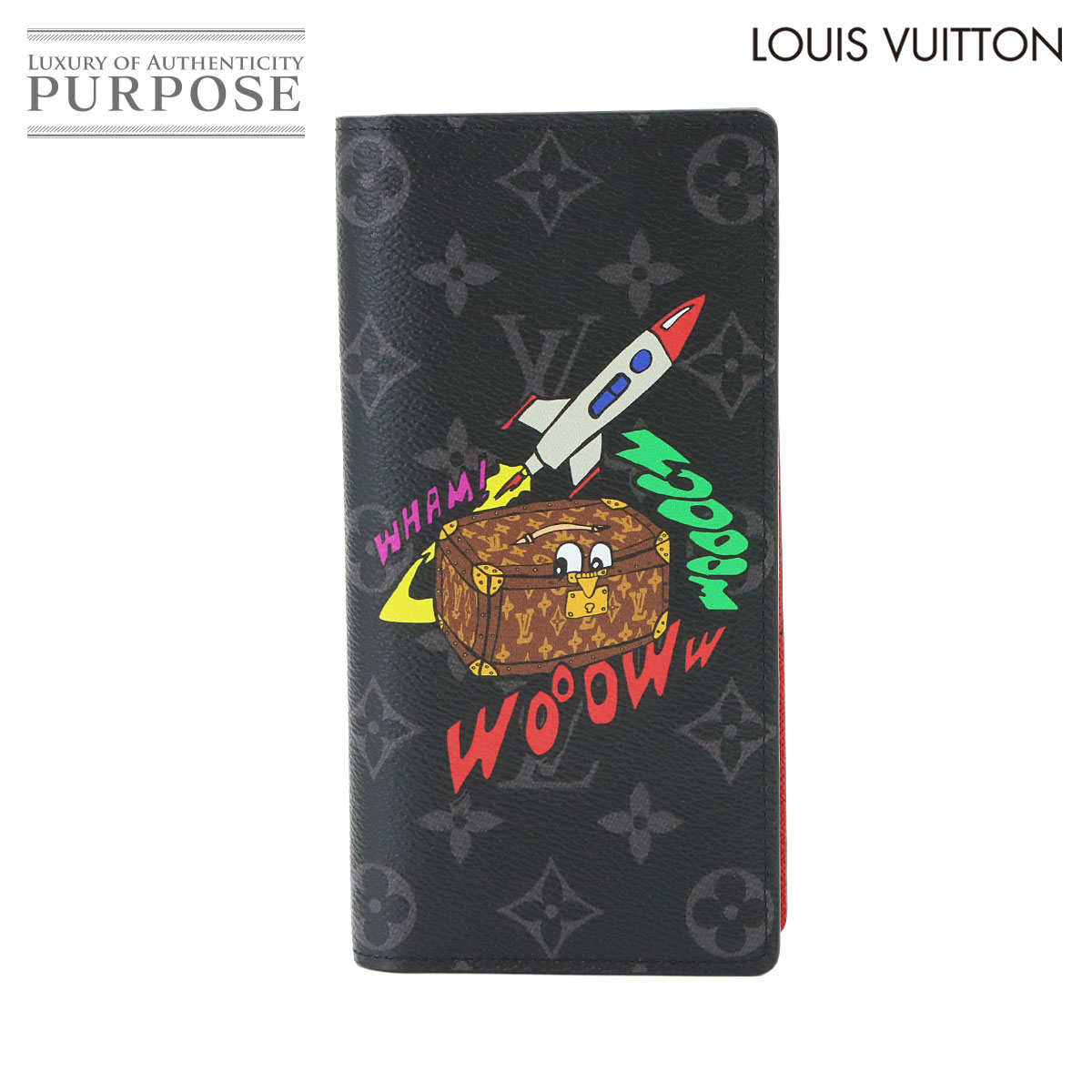 LOUIS VUITTON モノグラム エクリプス ポルトフォイユ プラザ 二つ折り 長財布 M80931 RFID Brazza Wallet ルイ ヴィトン 90339890