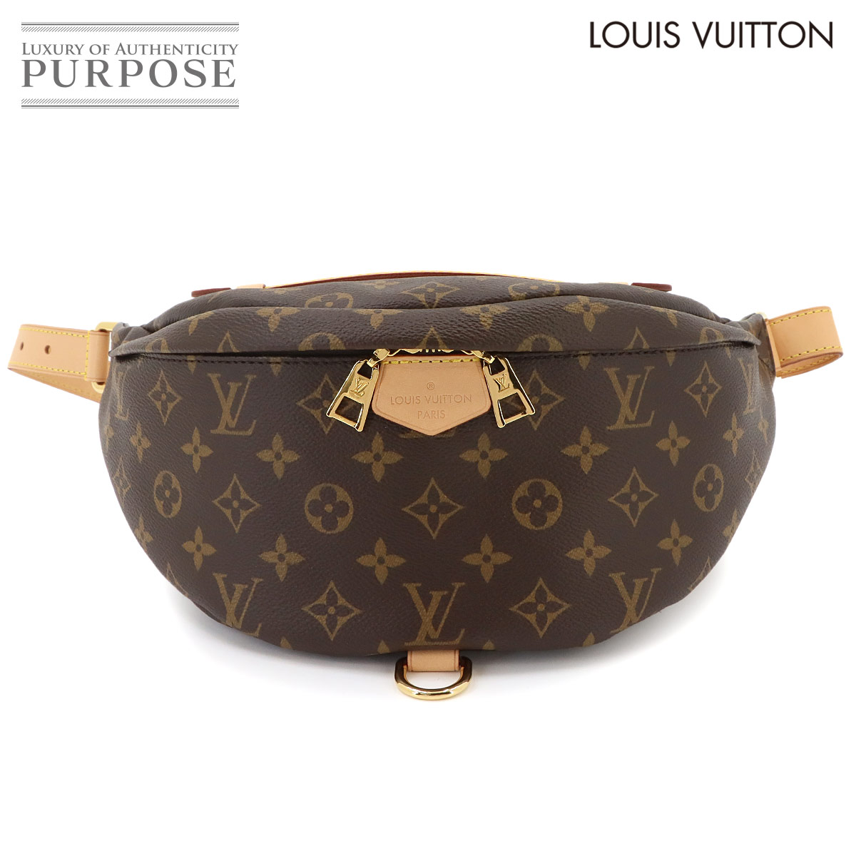 LOUIS VUITTON モノグラム バムバッグ ボディ バッグ ブラウン M43644 ゴールド 金具 Bumbag ルイ ヴィトン 90340616