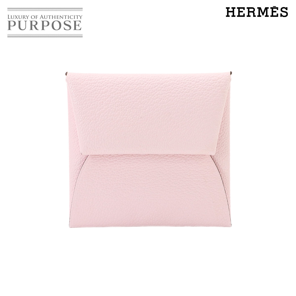 HERMES バスティア コインケース 小銭入れ シェーブルミゾル モーヴペール W刻印 シルバー 金具 Bastia Coin Case エルメス 90340664