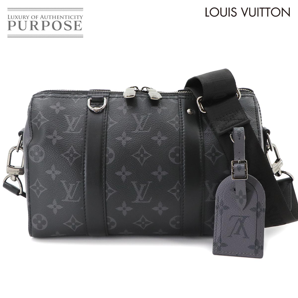 LOUIS VUITTON モノグラム エクリプス リバース シティ キーポル ショルダー バッグ M45936 RFID City Keepall ルイ ヴィトン 90340871