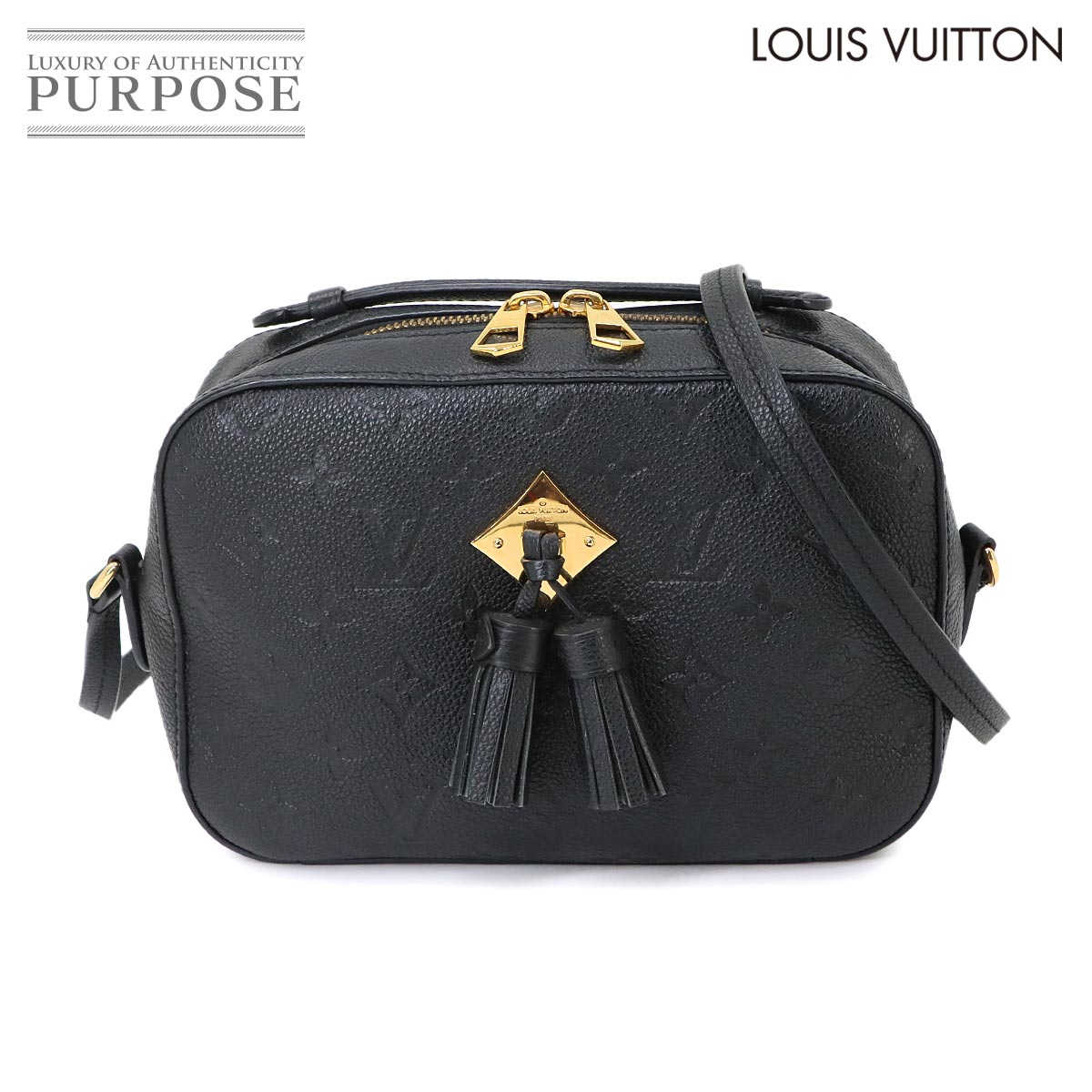 LOUIS VUITTON モノグラム アンプラント サントンジュ ショルダー バッグ レザー ノワール ブラック M44593 Saintonge ルイ ヴィトン 90341062