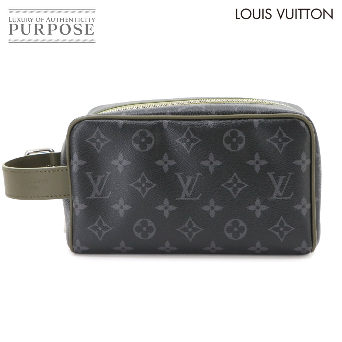 LOUIS VUITTON モノグラム エクリプス ロッカー ドップ キット ハンド バッグ カーキグリーン M28840 RFID Locker Dopp Kit ルイ ヴィトン 90341342