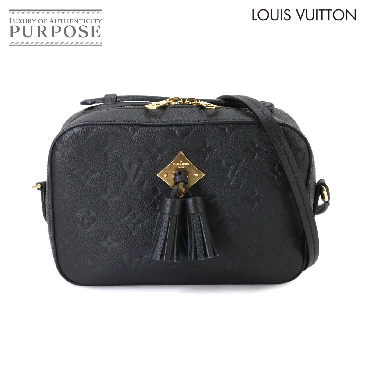 LOUIS VUITTON モノグラム アンプラント サントンジュ ショルダー バッグ レザー ノワール ブラック M44593 Saintonge ルイ ヴィトン 90341833