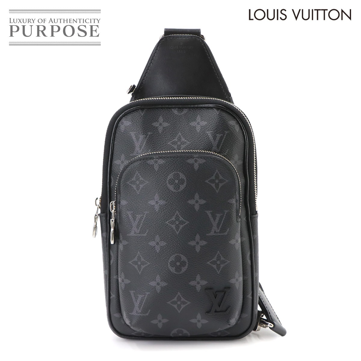 LOUIS VUITTON アヴェニュー スリング バッグ PM モノグラム エクリプス ボディ バッグ ブラック M47137 RFID Avenue Sling Bag ルイ ヴィトン 90341892
